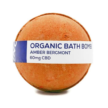 CBD Living Bath Bomb 60mg Amber Bergamont