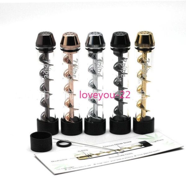 7 PIPE TWISTY GLASS BLUNT HIGH TECH DRY HERB GRINDER